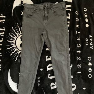 AE super hi-rise gray jegging